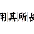 用其所長 用其所長