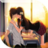 Fireside Kissing