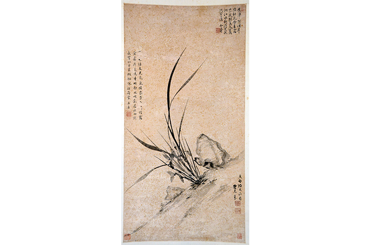 蘭石圖(明代陳元素創作的繪畫) 蘭石圖(明代陳元素創作的繪畫)