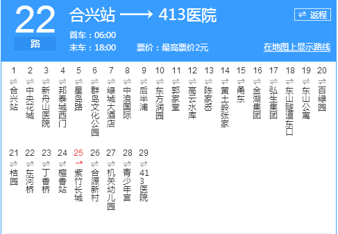 舟山公交22路 舟山公交22路