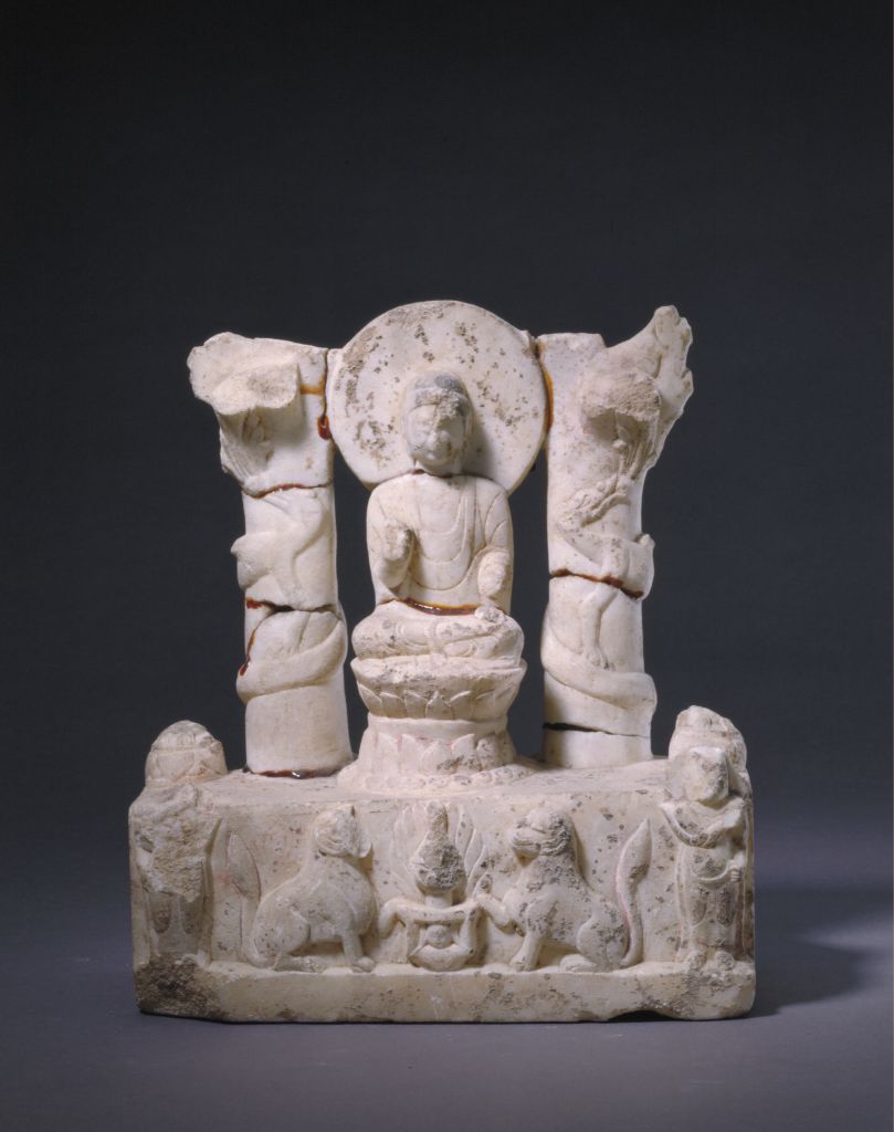 北齊劉遵伯造石西方三聖像