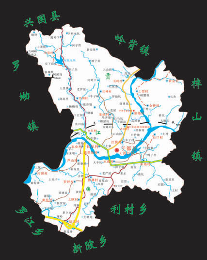 貢江鎮地圖