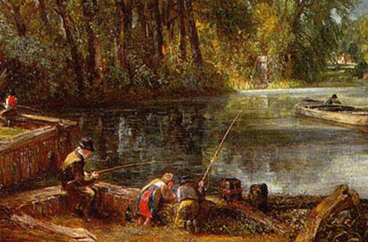 油畫中描繪的垂釣者就是沃爾頓