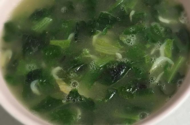 萵筍葉髮菜湯