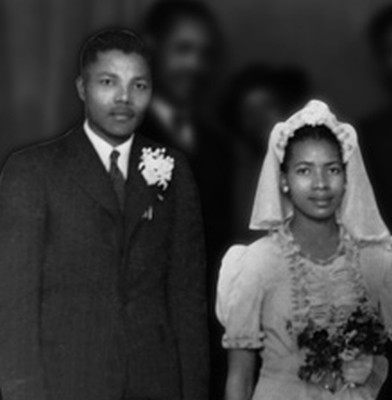 1944年，曼德拉與伊芙琳結婚