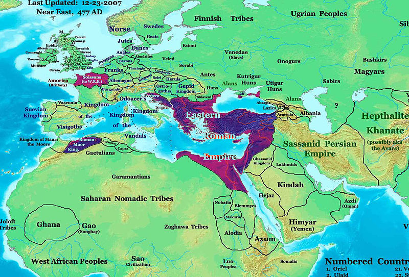 477年歐洲的羅馬領地