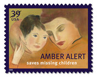 美國郵政總局發行的安珀警戒紀念郵票