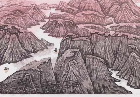 山河謠(徐開利、楊遠高創作的版畫) 山河謠(徐開利、楊遠高創作的版畫)
