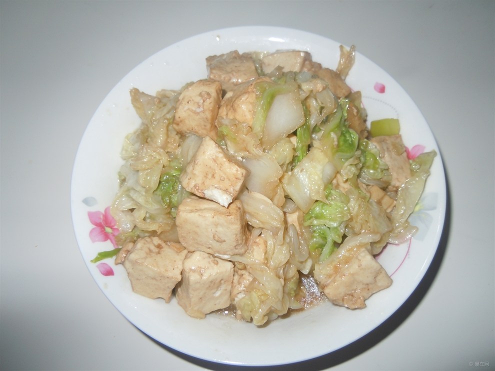 白菜豆腐炒肉