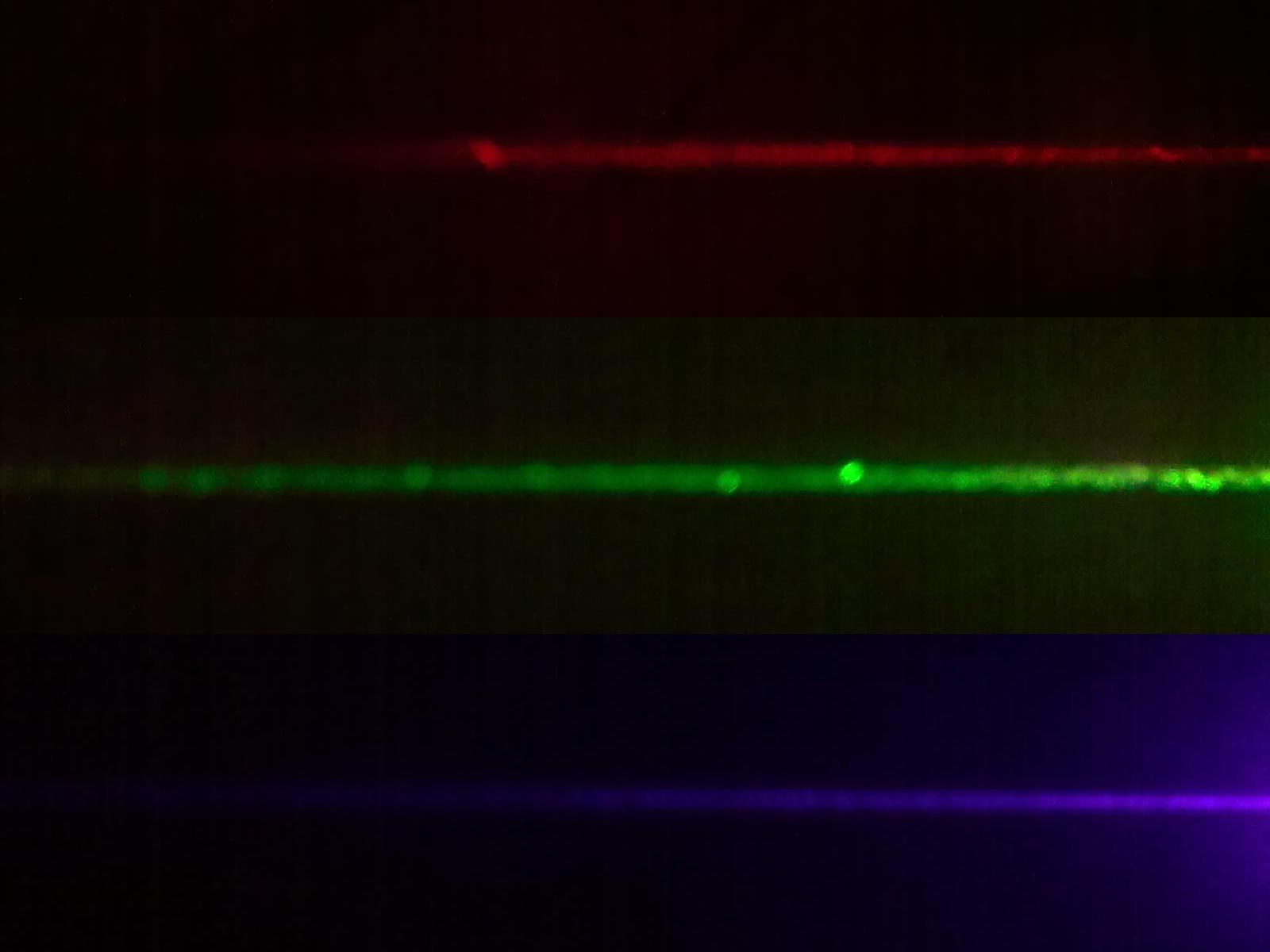 紅丶綠丶藍紫雷射束