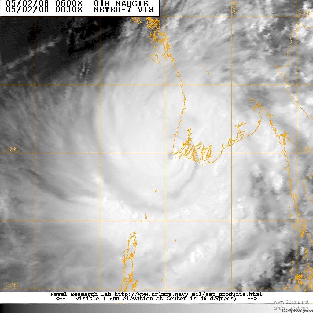 孟加拉灣特強氣旋風暴“納爾吉斯”