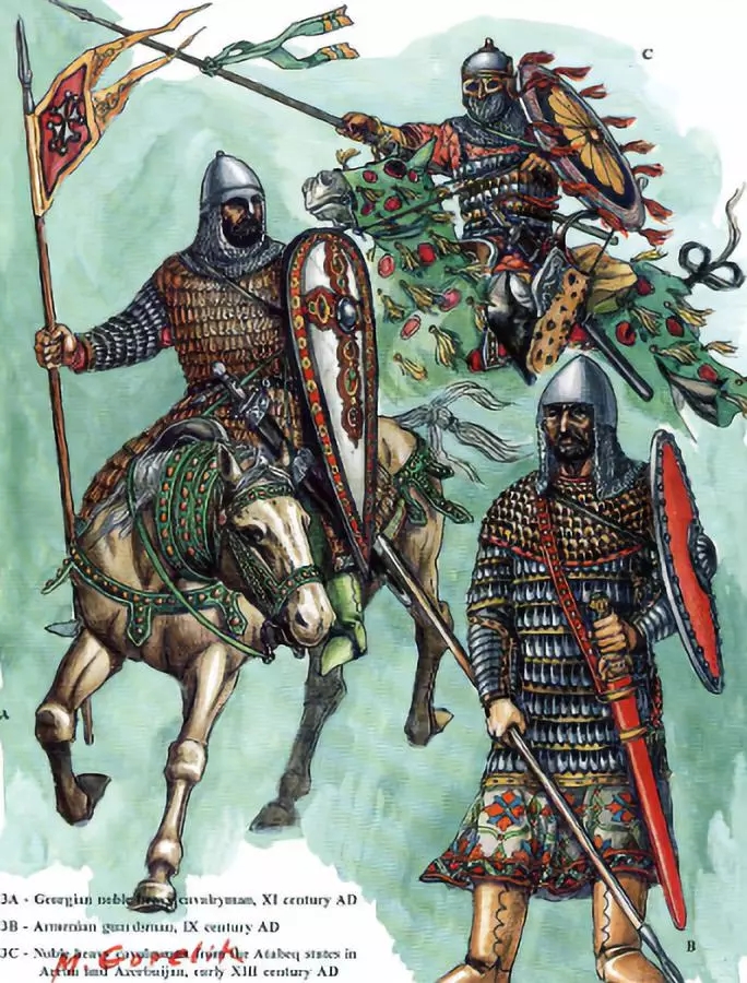 來自地方封建領的喬治亞貴族騎兵