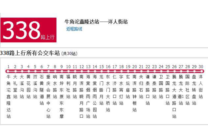 重慶公交338路 重慶公交338路