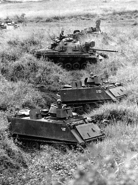 M113裝甲車與M48坦克在越南戰爭中