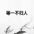 等一不歸人 等一不歸人