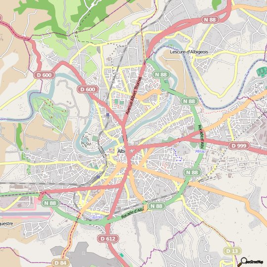 阿勒比市區地圖