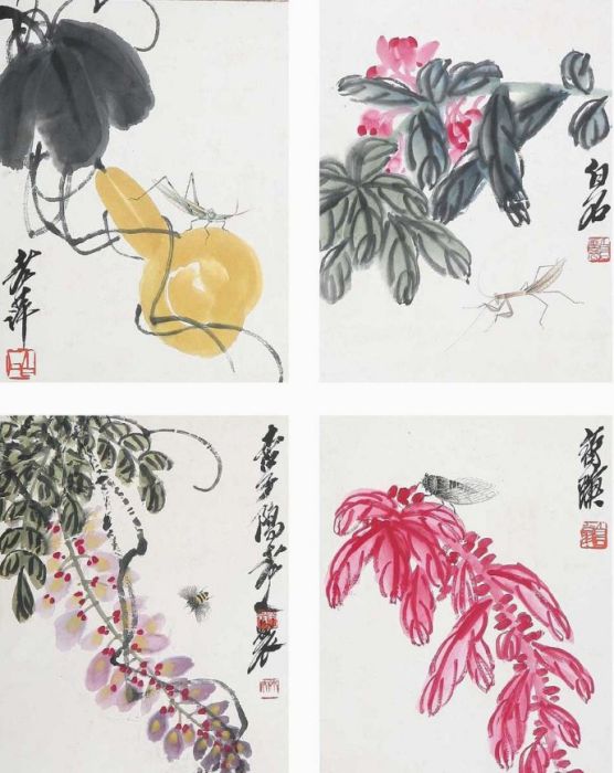 草蟲圖冊頁 草蟲圖冊頁