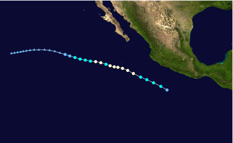 颶風卡洛塔 路徑圖