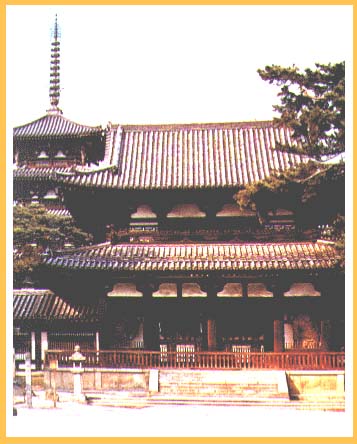 日本法隆寺中門
