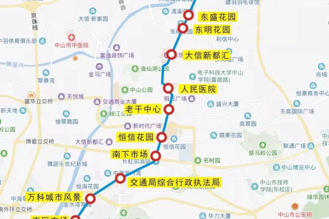 中山公交G022路 中山公交G022路