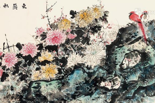 東籬秋色(黎雄才創作繪畫) 東籬秋色(黎雄才創作繪畫)