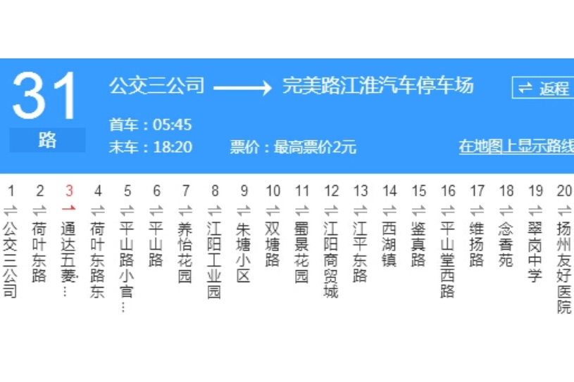 揚州公交31路 揚州公交31路
