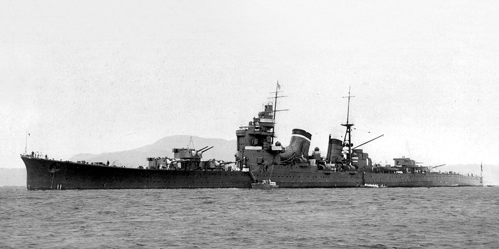 妙高號1931年8月29日在吳港實施操炮訓練