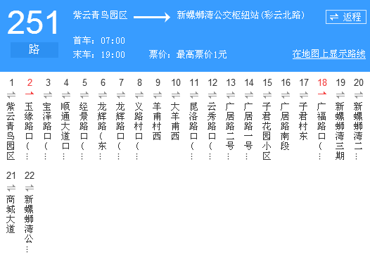 昆明公交251路 昆明公交251路