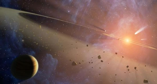 波江座ε系統擁有由兩個岩石小行星帶