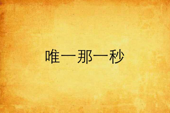 唯一那一秒 唯一那一秒