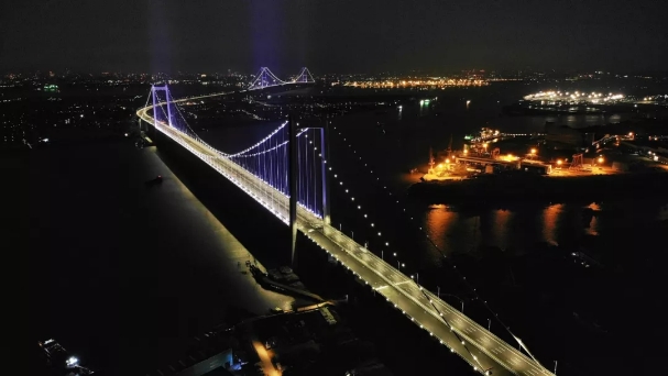南沙大橋景觀燈光