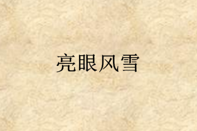 亮眼風雪