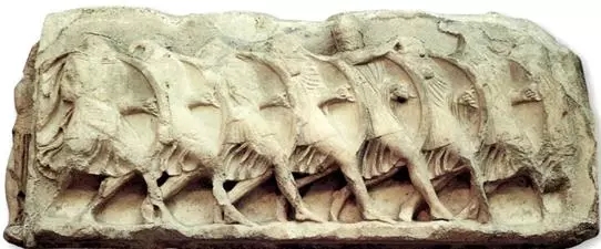 著名的古希臘方陣步兵 呂底亞步兵的裝備與他們一模一樣