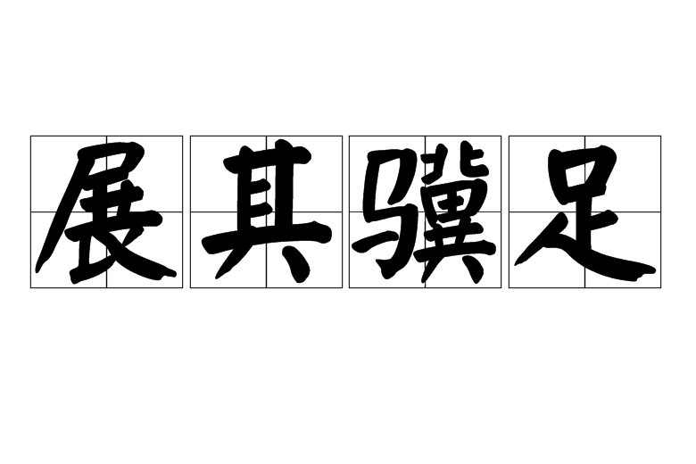 展其驥足 展其驥足