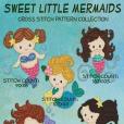 Sweet Little Mermaids Cross Stitch Pattern Collection Sweet Little Mermaids Cross Stitch Pattern Collection