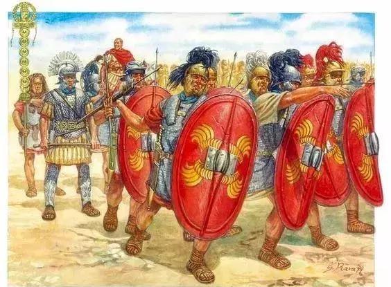 大部分羅馬士兵在突然開打後迅速進入戰鬥位置