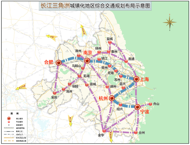 長江三角洲城鎮化地區綜合交通規劃