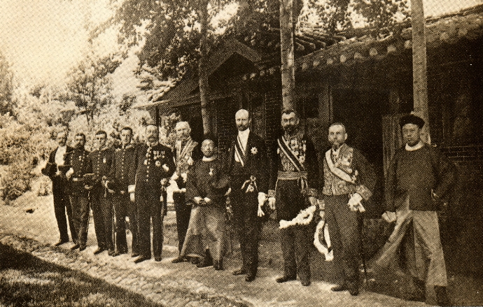 1905年各國駐韓公使合影（中有清公使）