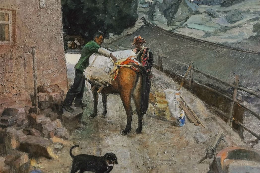 小康之路(林建壽油畫作品)