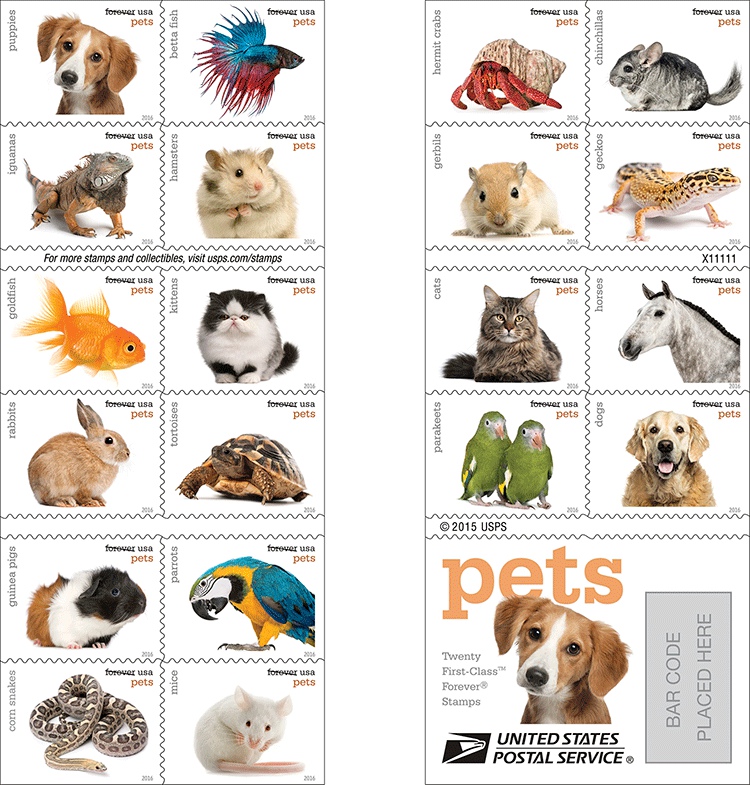 寵物(美國發行郵票)