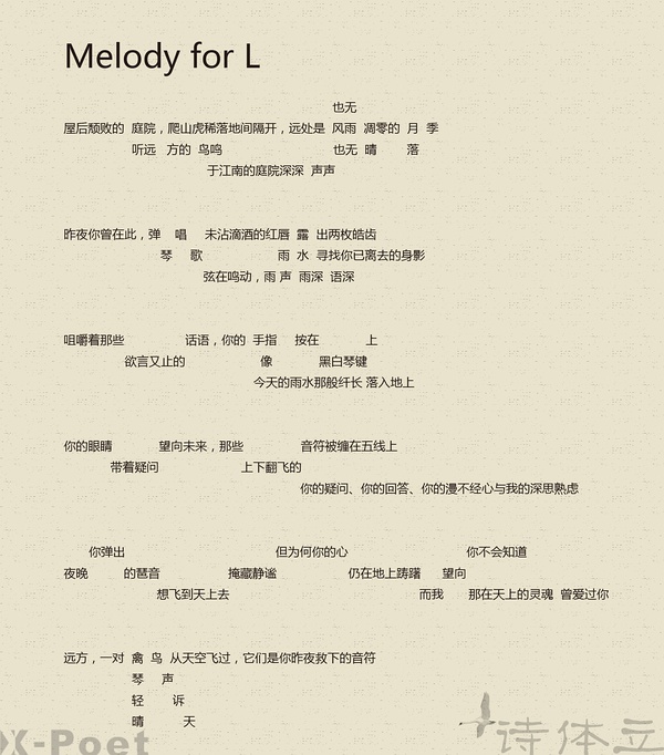 Melody for L