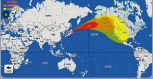 日本核輻射雲擴散