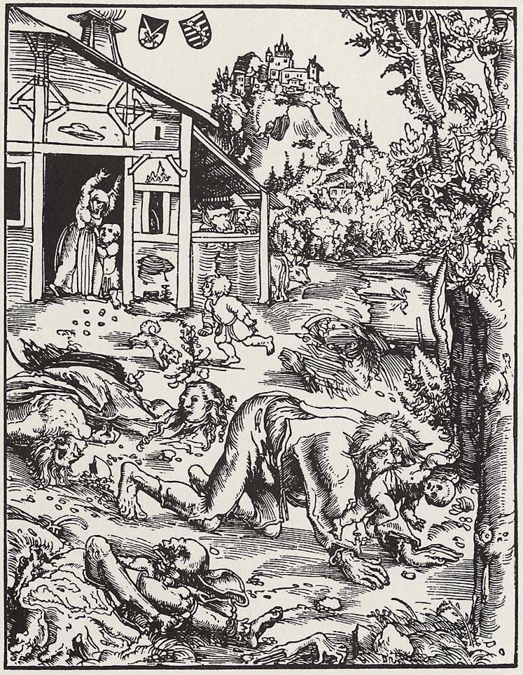 1512年木版畫“狼人的襲擊”（老盧卡斯·克拉納赫 作）