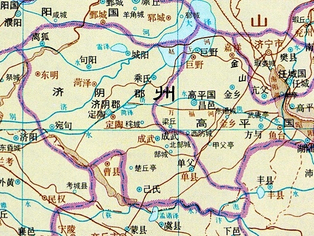 菏澤境內東漢濟陰郡