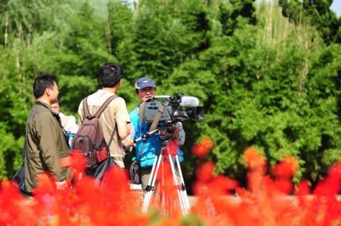 朝日電視台到無錫影視基地拍攝三國景區