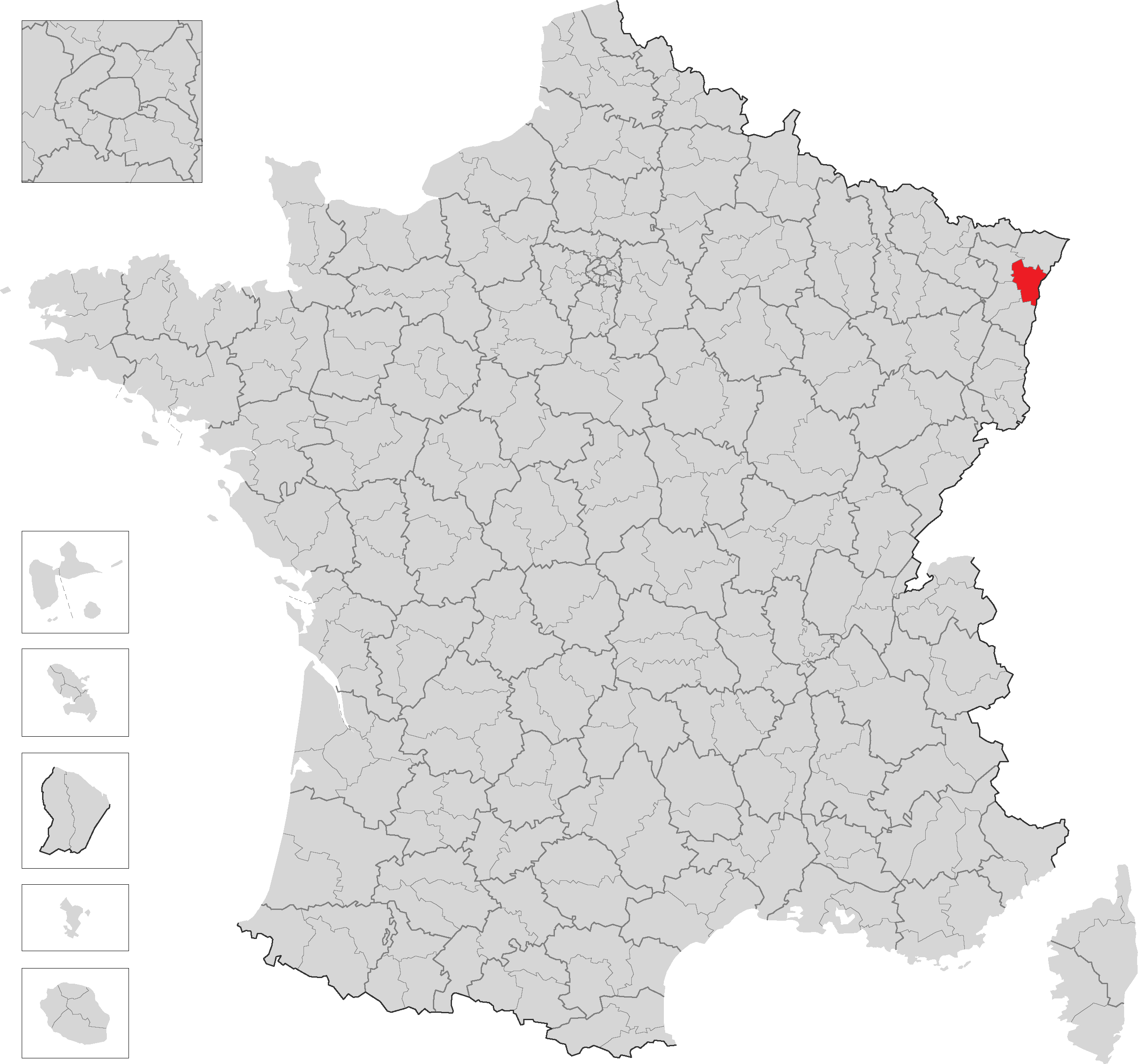斯特拉斯堡地區在法國的位置