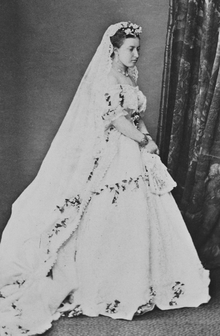 身著婚紗的海倫娜公主，1866年7月5日