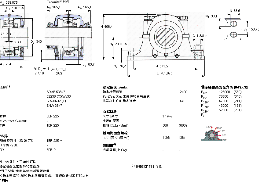 SKF SDAF22538x7軸承 SKF SDAF22538x7軸承