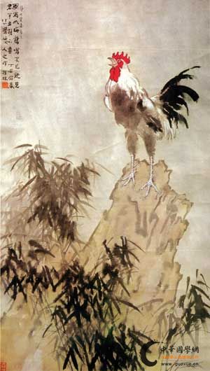 1937年徐悲鴻《風雨雞鳴》