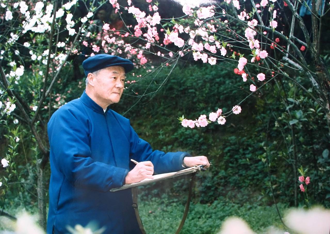 1986年蘇先生在重慶南山寫生